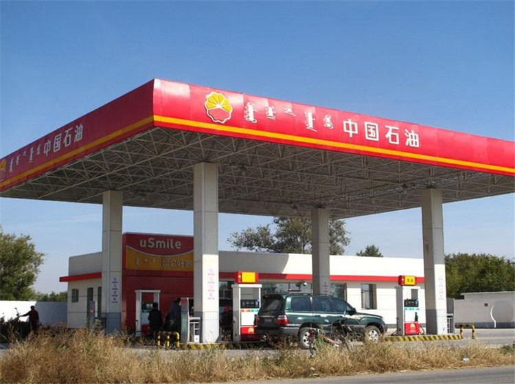 兰州加油站钢结构网架案例1